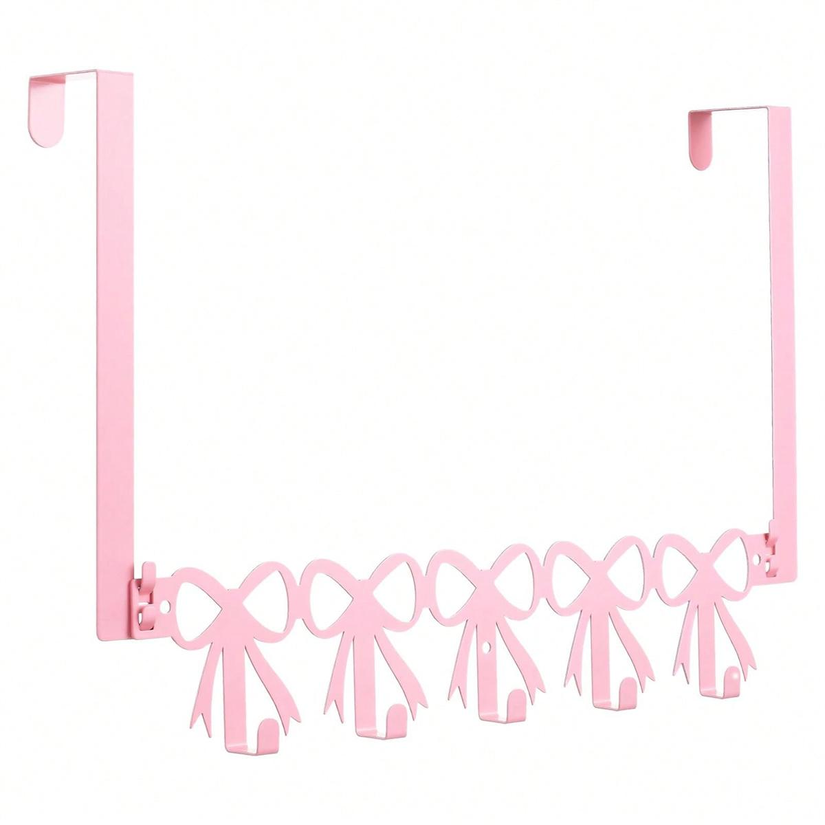 1pc Bow Door Hook, Wall Mounted Towel Rack, Cute Country Style Decor, Decorative Wall Hooks, Suitable for Bedroom Bathroom, Hang Towels Hats Clothes Bags Coats, Wall Hanger Hook