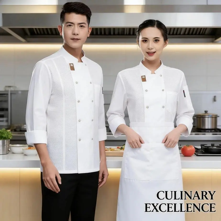 2026 Breathable Chef Coat Short & Long Sleeve For Hotel Kitchen Catering Baking Work Wear Uniform chef uniform restaurant