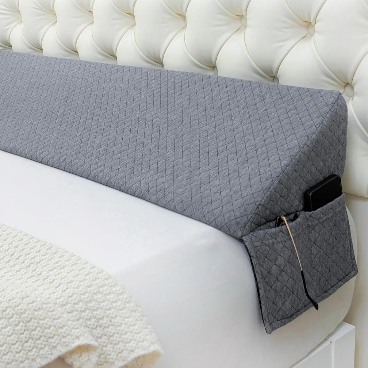 [Weekly Deals]Sleep Support Pillow, Wedge-Shaped Pillow, Bed Headboard Gap Filler and Back Support for Sleeping, Fills the Gap between Headboard and Mattress or Wall from 0-7 Inches, All-Season Comfort Design for Bedroom mellow cloud Supportive Durable