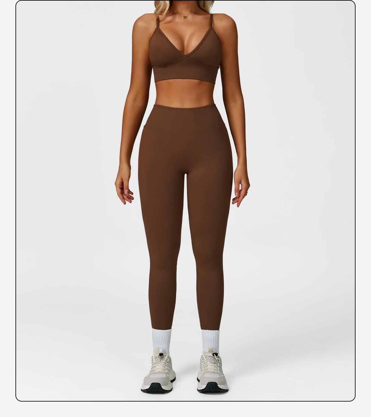 MFVIM Women's Christmas Fitness Set 2-Piece Seamless Skin-Exposed Backless Vest Sports Bra & High-Waist Cycling Shorts Yoga Pants Comfortable Sportswear for Yoga Running & Casual Wear Christmas Gifts SpringStatements