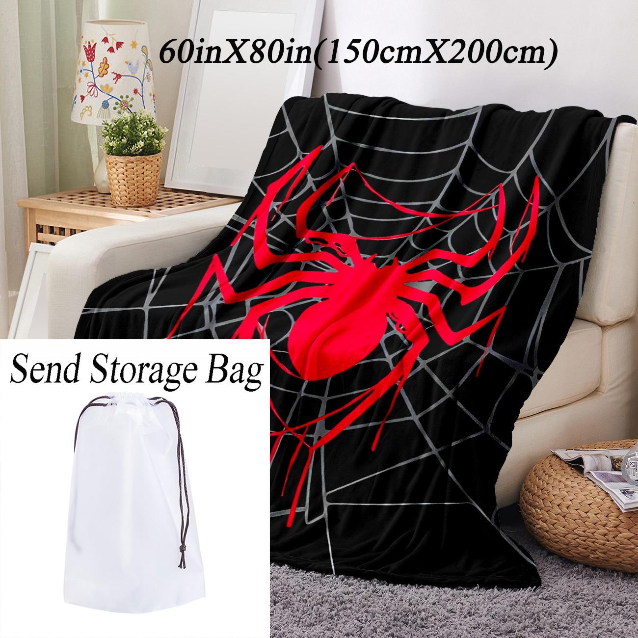 Spider-Man Flannel Blanket, Soft Warm Sofa Bed Throw, Lightweight Travel Camping Office Chair Cover, Home Gift Idea
