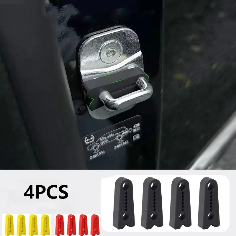 4pcs Universal Car Door Lock Damper Buffer Car shock-proof silencer pad car door shock-absorbing car door anti-collision pad