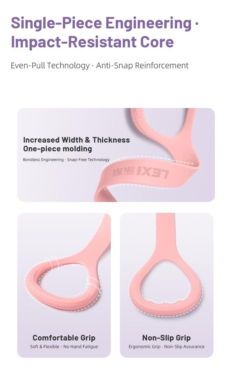 L2 Resistance Bands Figure 8 Exercise Bands for Women Silicone Material Expander Band Back toning Arms Chest Home Gym Yoga Equipment Quick Workout for Muscle Toning Physical Therapy Stretching Gear