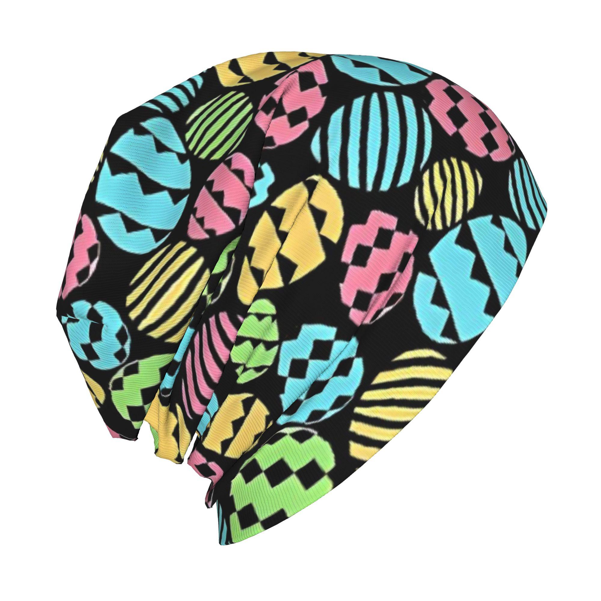 Fashionable Bonnets Featuring a Warm And Soft Design with an Easter Egg Pattern Perfect for Sports