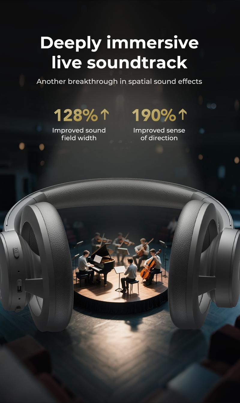 HTC HP06 OWS Open Wireless Headphone Foldable Bluetooth Headphones Over Ear with Built-in Microphone HIFI Stereo Multifunctional Earbuds Wireless Headset for Gaming, Phones, Computers, Electronics Audio Headphone