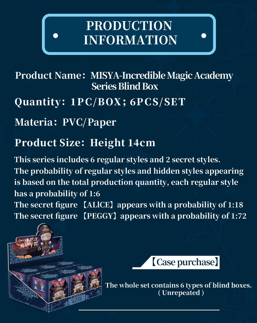 Misya Magic Academy Series Blind Box Figure, Girls' Birthday Gift, Surprise Element, Cute Collectible Figurines, Perfect for Celebrations