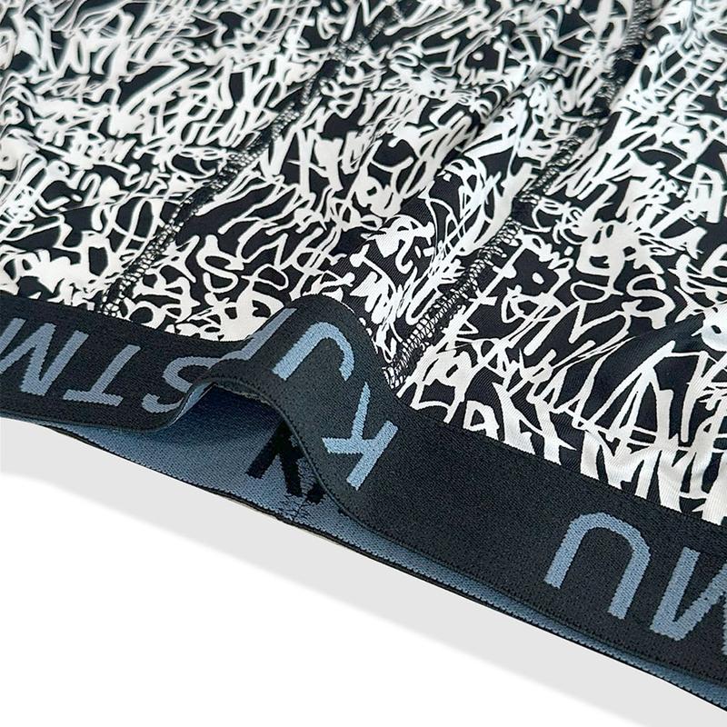 KJFISTMU Men's Boxer Briefs 12-Piece Random Set Autumn Clothing Breathable Antibacterial Fashionable Printed Graffiti Sport Underwear Comfortable Fitted Elastic Waistband Anti-Slip Soft Lightweight Fabric Menswear Bestie