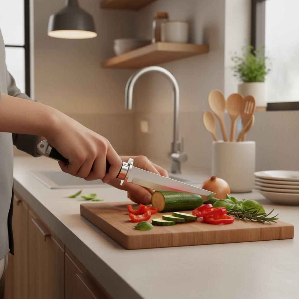 1/2 set of professional kitchen knives, Special kitchen knives with multi-functional features, Japanese-style kitchen knives with straight and fixed blades, Stainless steel, Japanese chef knives, fruit knives, Cutting