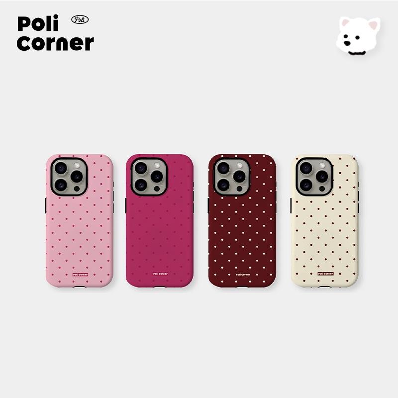 Polka-Dot iPhone Case, Shockproof Protective Cover Compatible with iPhone 17 Pro Max, 17 Air, 16 Pro, 15, 14, 13 and 12, Casing