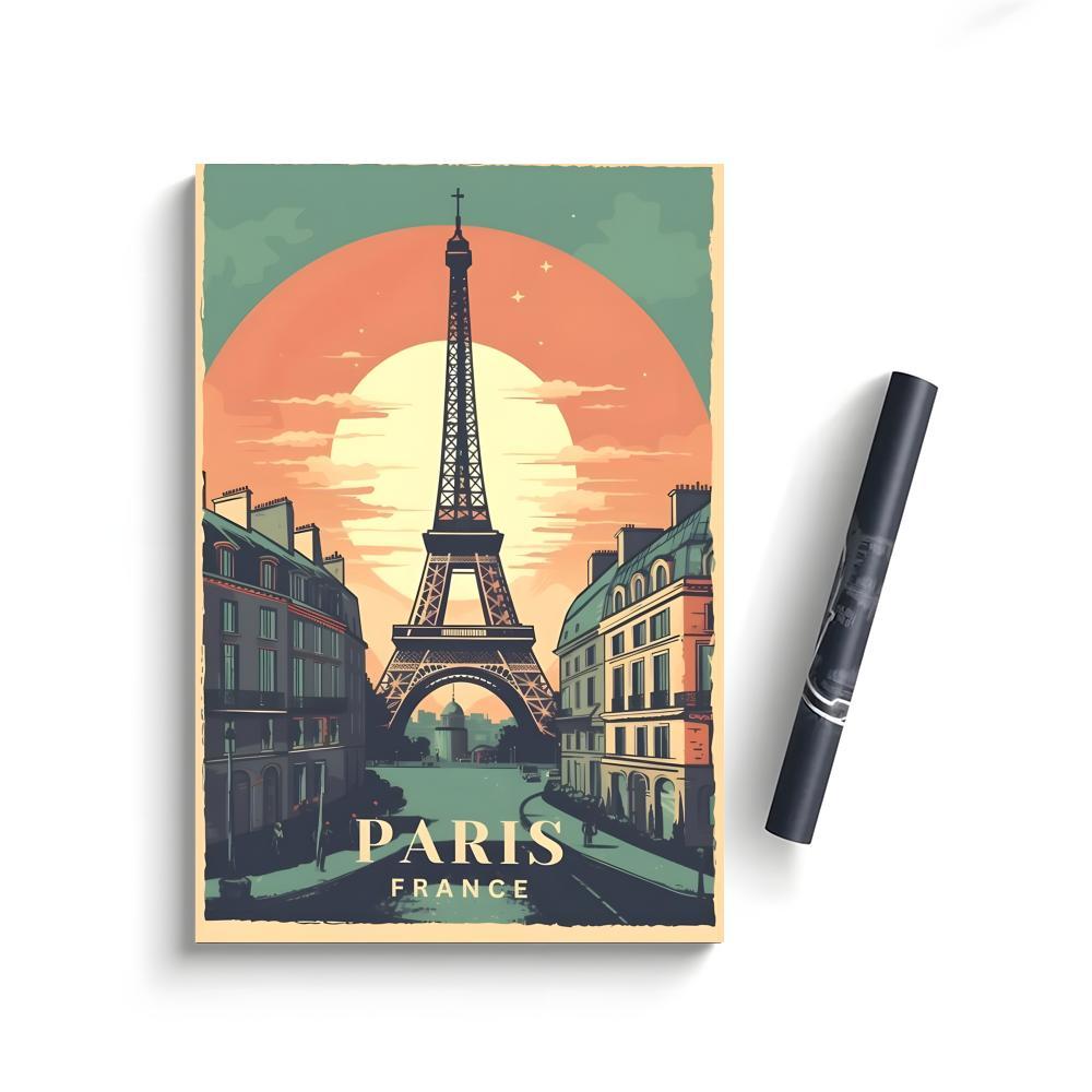 E-Eiffel Tower Poster Bedroom Home Decor Art Poster Perfect Gift for Family and Friends