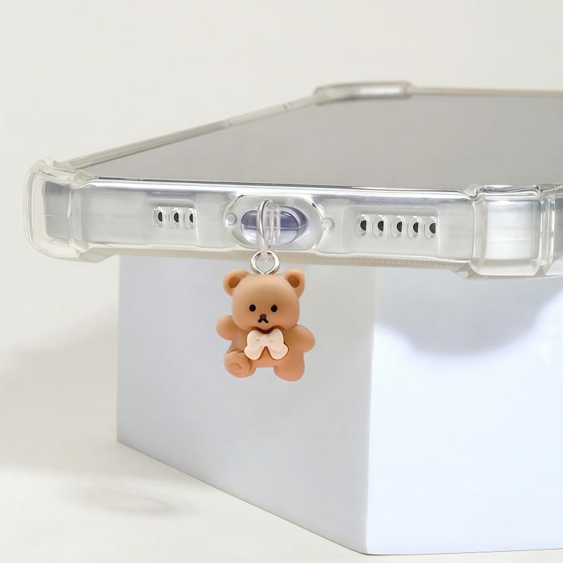 Mobile Phone Dust Plugs - Creative Bear Mobile Phone Dust Plug Pendant - Suitable for iPhone, Type-C and Android Dust Plugs - Compact and Practical - Perfect as a Small Gift - Phone Charm