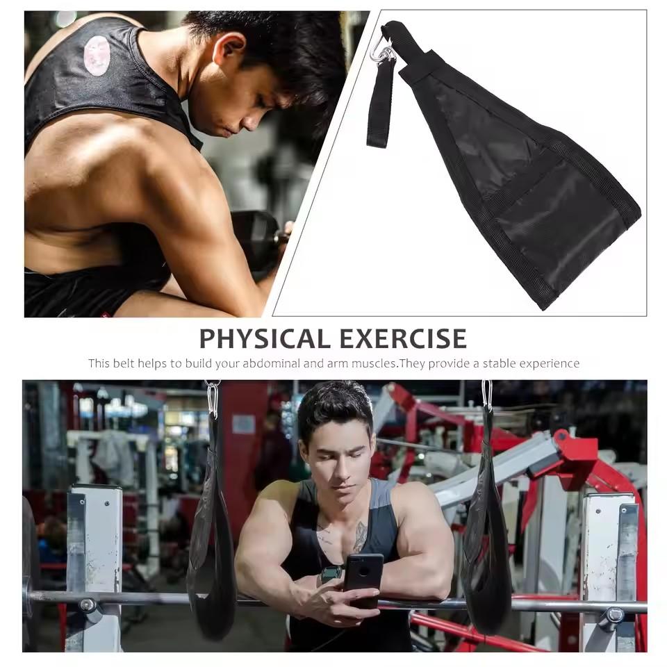 Fitness AB Sling Straps Suspension Rip-Resistant Heavy Duty Pair for Pull Up Bar Hanging Leg Raiser Home Gym Fitness Equipment