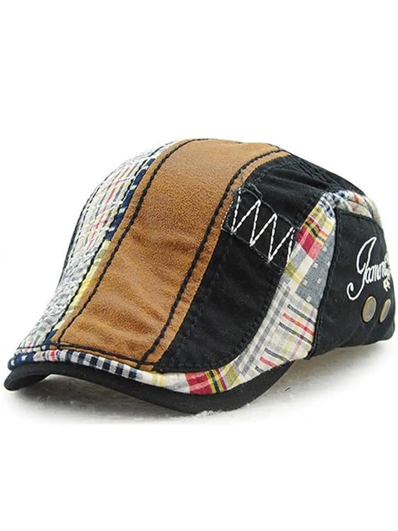 Men's Beret Hat Cotton Buckle Adjustable Newsboy Cap, Stylish and Comfortable Headwear for Daily Wear, Perfect for Casual