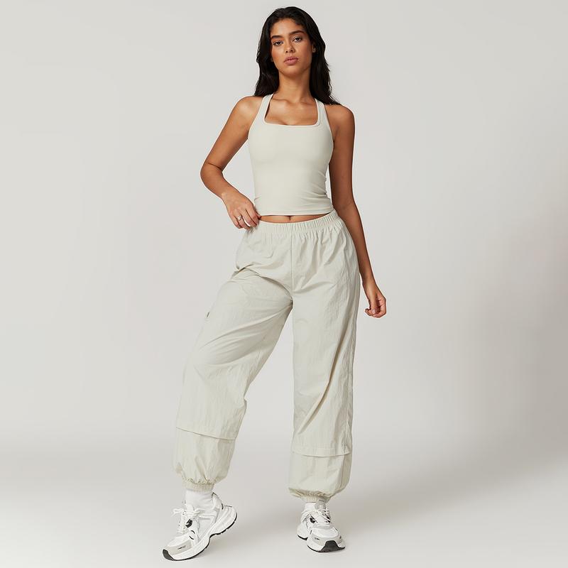 MASKERT Women's Square Neck Sleeveless Stretchy Tank Top Lightweight Casual Chic Comfortable Workout Gym Outfit