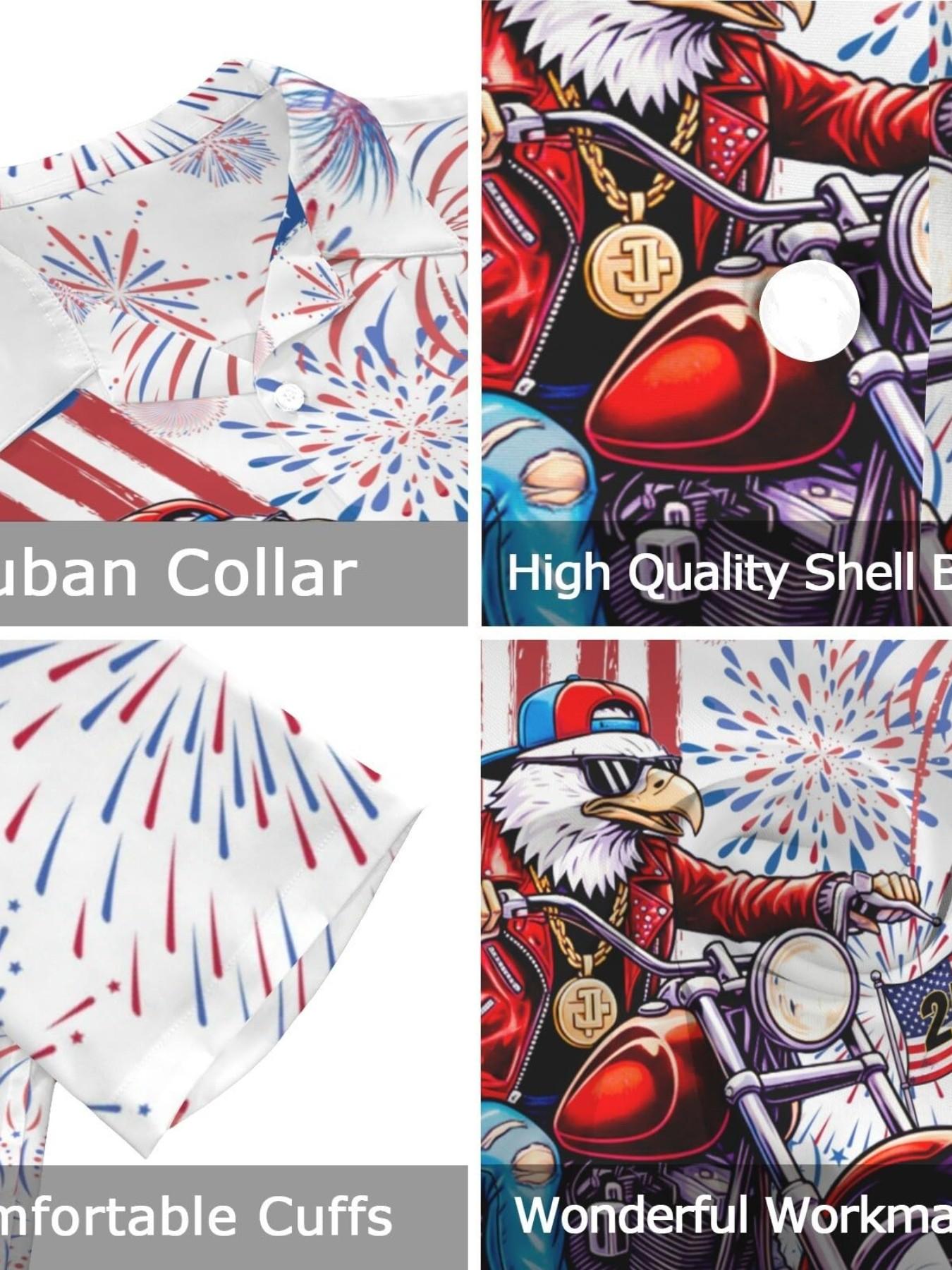 Vintage Hawaiian Shirt for Men, Retro Button Short Sleeve Blouse, Casual Slim-Fit Beachwear, Summer Vacation Style, Unisex Cuban Collar