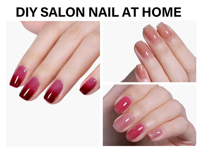 AILLSA 7Pcs Set Jelly Gel Fall Winter Burgundy Nail Polish Kit with Base & Top Coat Cozy Fall Fashion Vibes White Chocolate Purple Brown Soak Off UV Gel Polish Manicure DIY Nails at Home Starter Kit Cutics Cosmetic AILLSA 7Pcs Set Jelly Gel Fall Winter Burgundy Nail Polish Kit with Base & Top Coat Cozy Fall Fashion Vibes White Chocolate Purple Brown Soak Off UV Gel Polish Manicure DIY Nails at Home Starter Kit Cutics Cosmetic