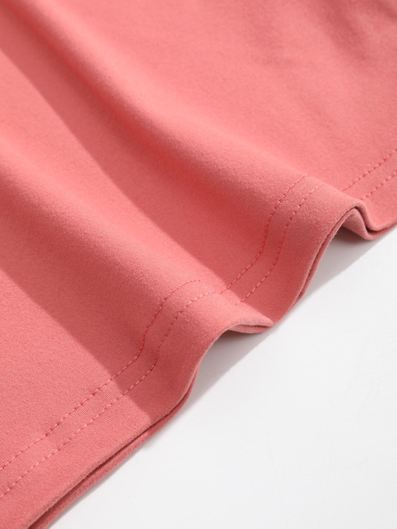 2-Pack, Short Top & Shorts Matching Set, Solid Color American Hot Girl Chic Style Slim Fit Round Neck Short Sleeve T-Shirt   Elastic Waist Casual Shorts Women's Fashion Top