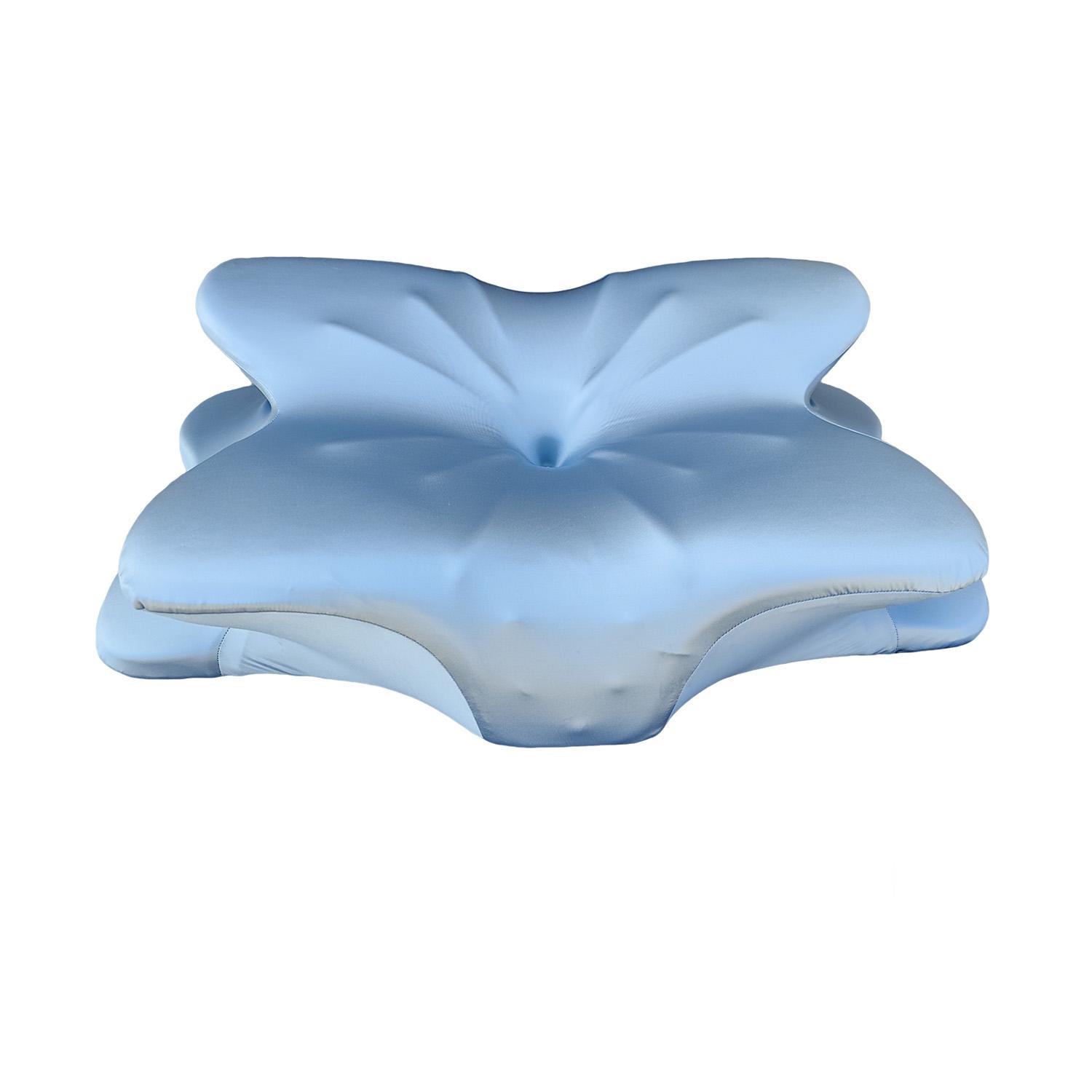 Silk Contour Pillow, Double-Sided Memory Foam Pillow, Contoured Memory Foam, Soft Pillow Surface, Fills Neck Space, Suitable for Side Sleepers, Removable and Breathable Pillowcase, Provides Hand Rest Area for Stomach Sleepers