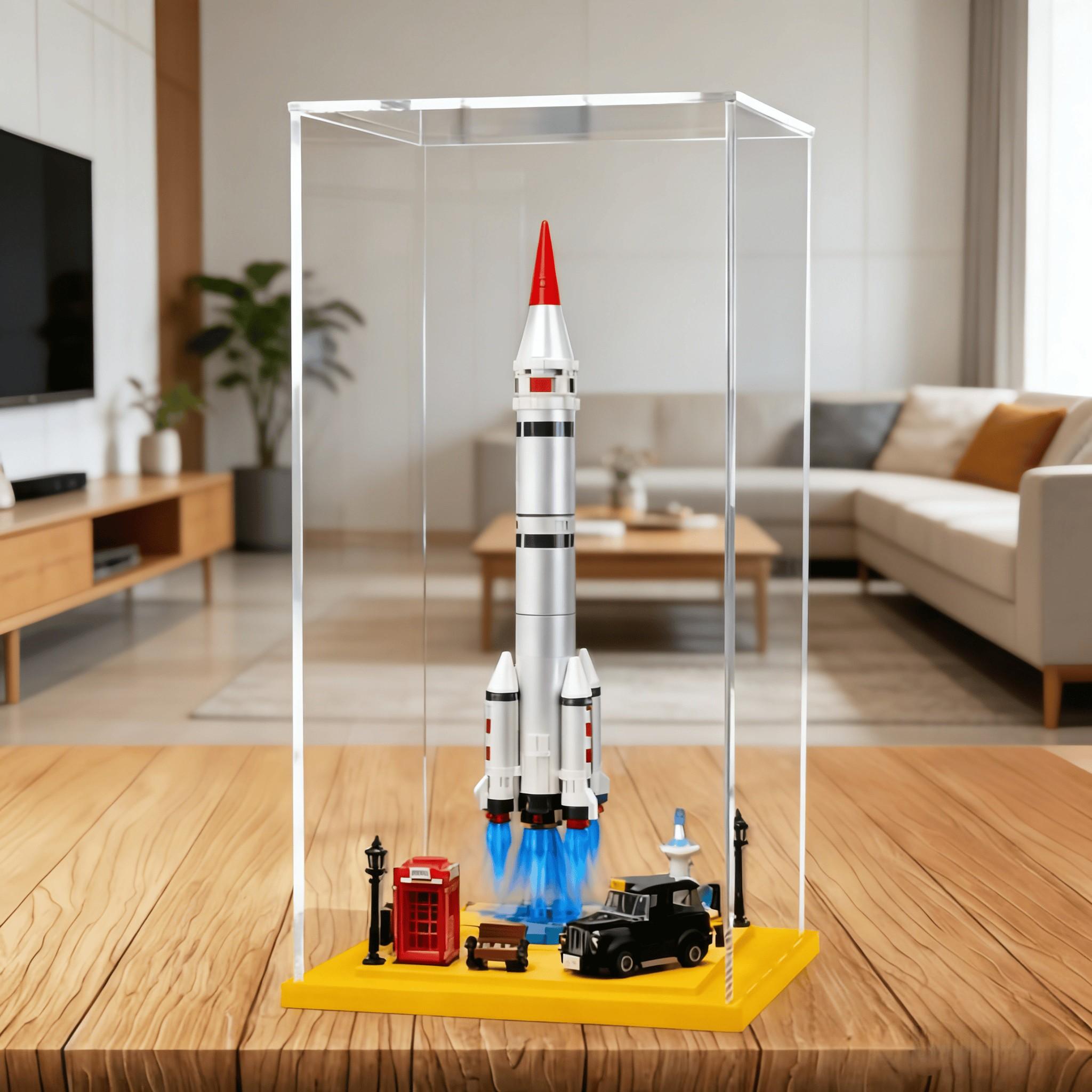 Transparent Acrylic Display Case, Stackable Doll Box, Vertical Assembly Stand, Multiple Sizes Available, Base, Collectible Figurine Storage