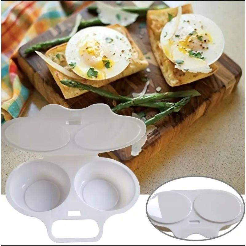 Microwave Fried Egg Maker Set, Egg Cooker, Non-Stick Material, Easy Clean, Perfect Shape, Quick Prep, Healthy Cooking Tool for Kitchen and Restaurant