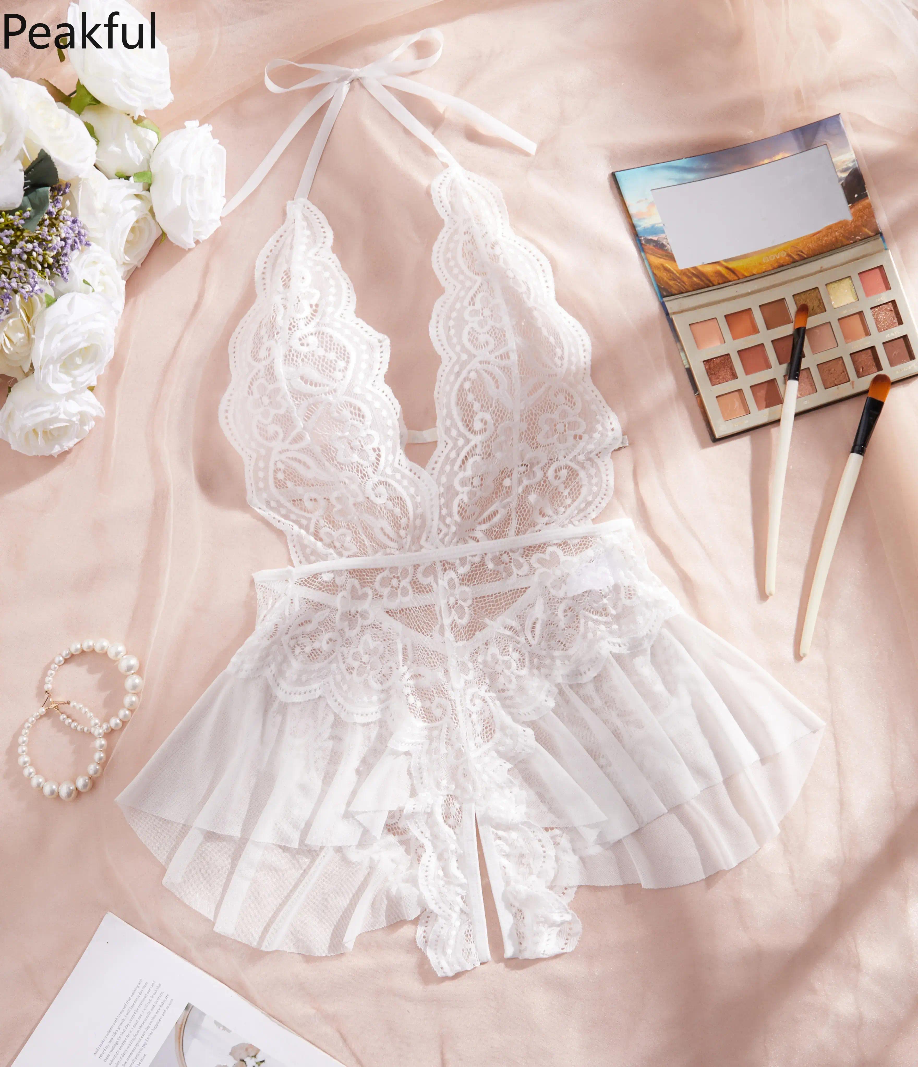 Women's Solid Color Lace Teddy Bodysuit, Trending Elegant Sleeveless Lingerie, Breathable Push-Up One-Piece Underwear for Ladies, soft skin-friendly fabric, perfect for daily loungewear, all-season pajama wear, dating nights and casual intimate styling