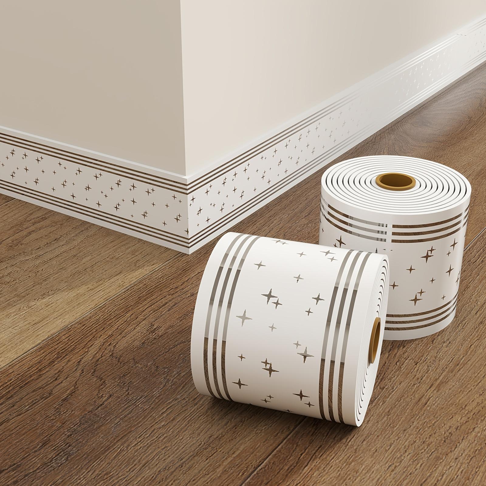 Self-Adhesive Baseboard Wall Border Strip, Thick Waterproof Decorative Trim for Windowsill & Door Frame, 500cm X 10cm