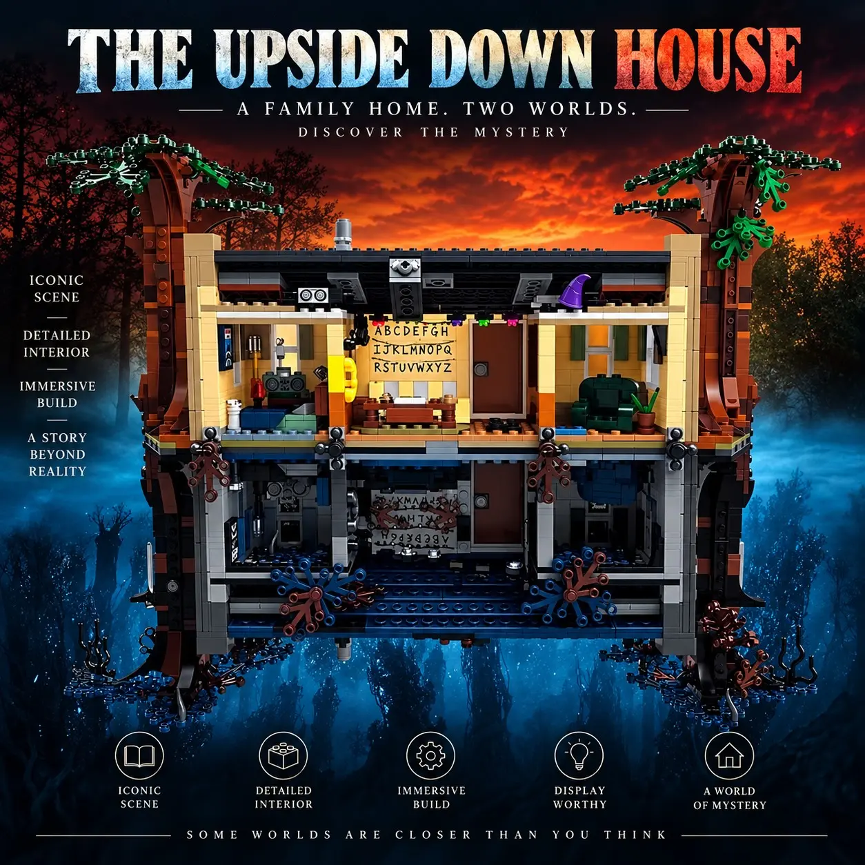 2287 Piece Reversible House Brick Set, Mini Build Model Kit, Adult Christmas Gift, Kids Toy, Birthday Present, Building Blocks