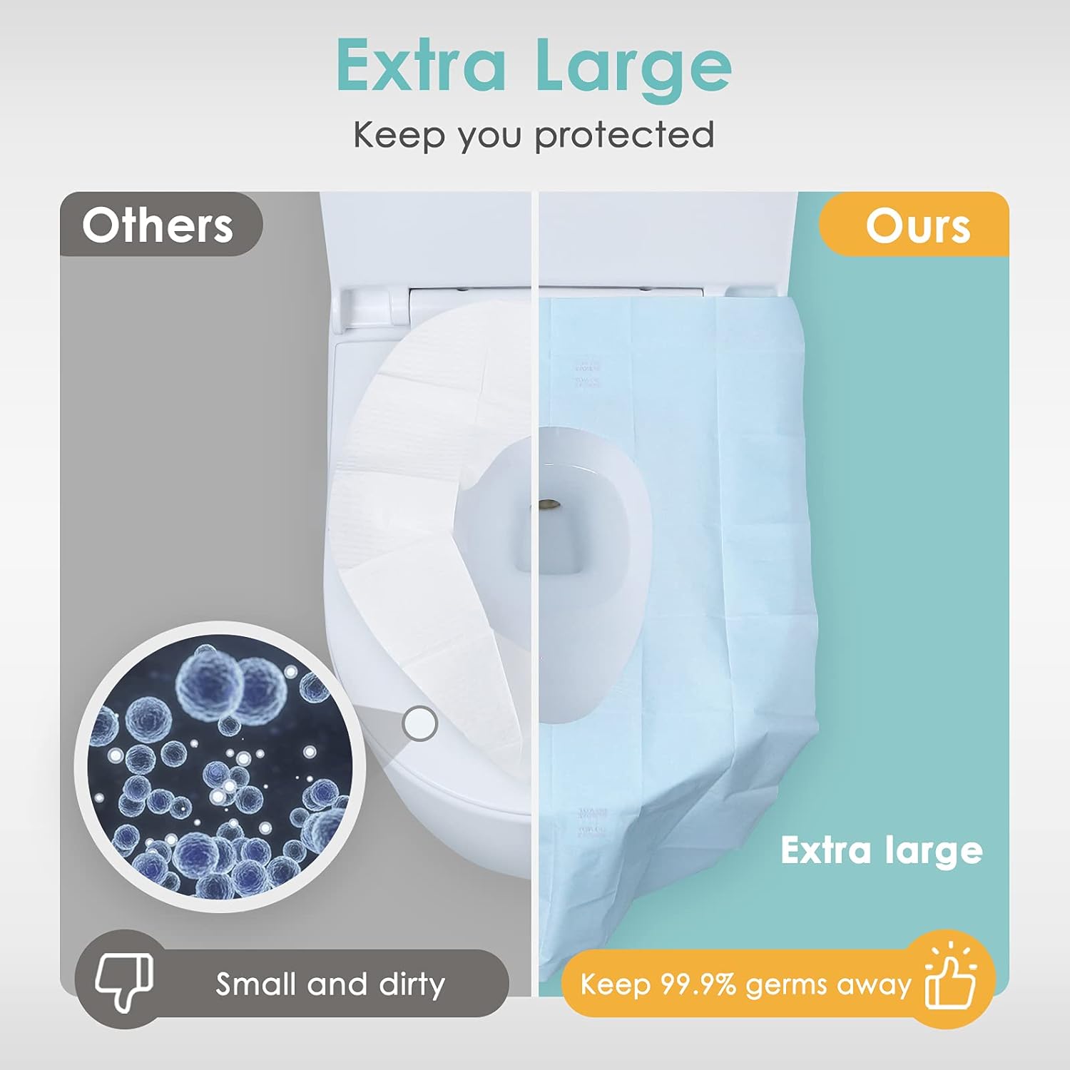 20pcs Disposable Toilet Seat Covers, Toilet Seat Covers Disposable Travel Size 20pcs Disposable Toilet Seat Covers, Gentle Toilet Seat Protectors for Home Bathroom Hotel Salon, Bathroom Accessories, Adults and Kids Room Accessories.