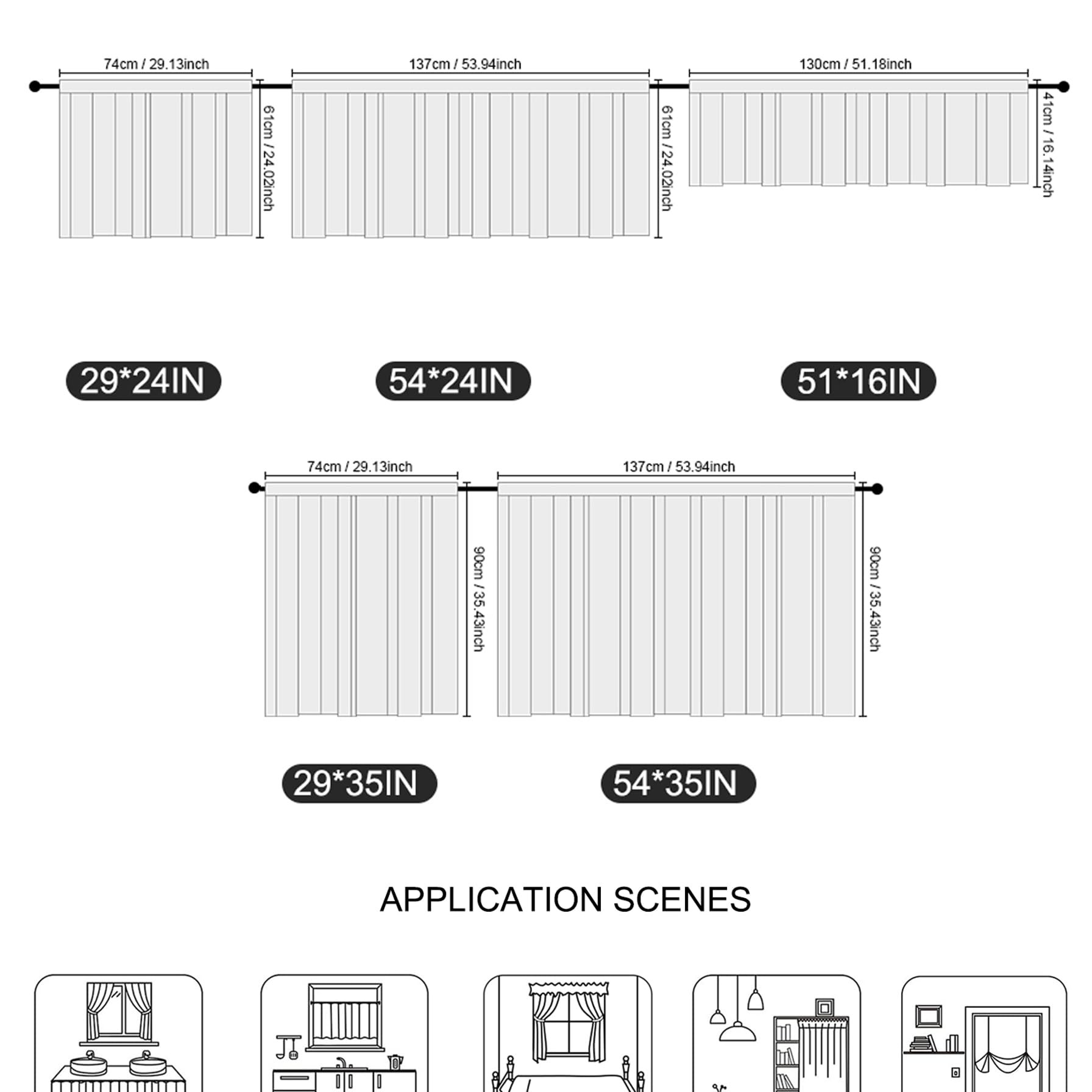 Lace Floral Embroidered Semi-Transparent Curtain, Kitchen Coffee Shop Restaurant Bathroom Decor, Elegant Window Treatment