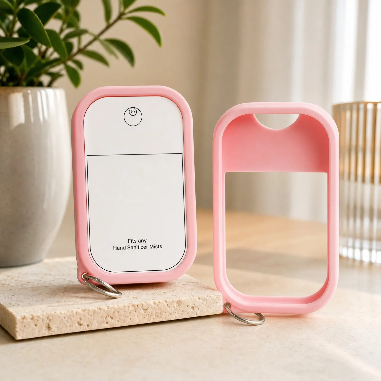 Silicone Hand Mist Case with Keyring, 1 FL OZ - Bubblegum PinkGift