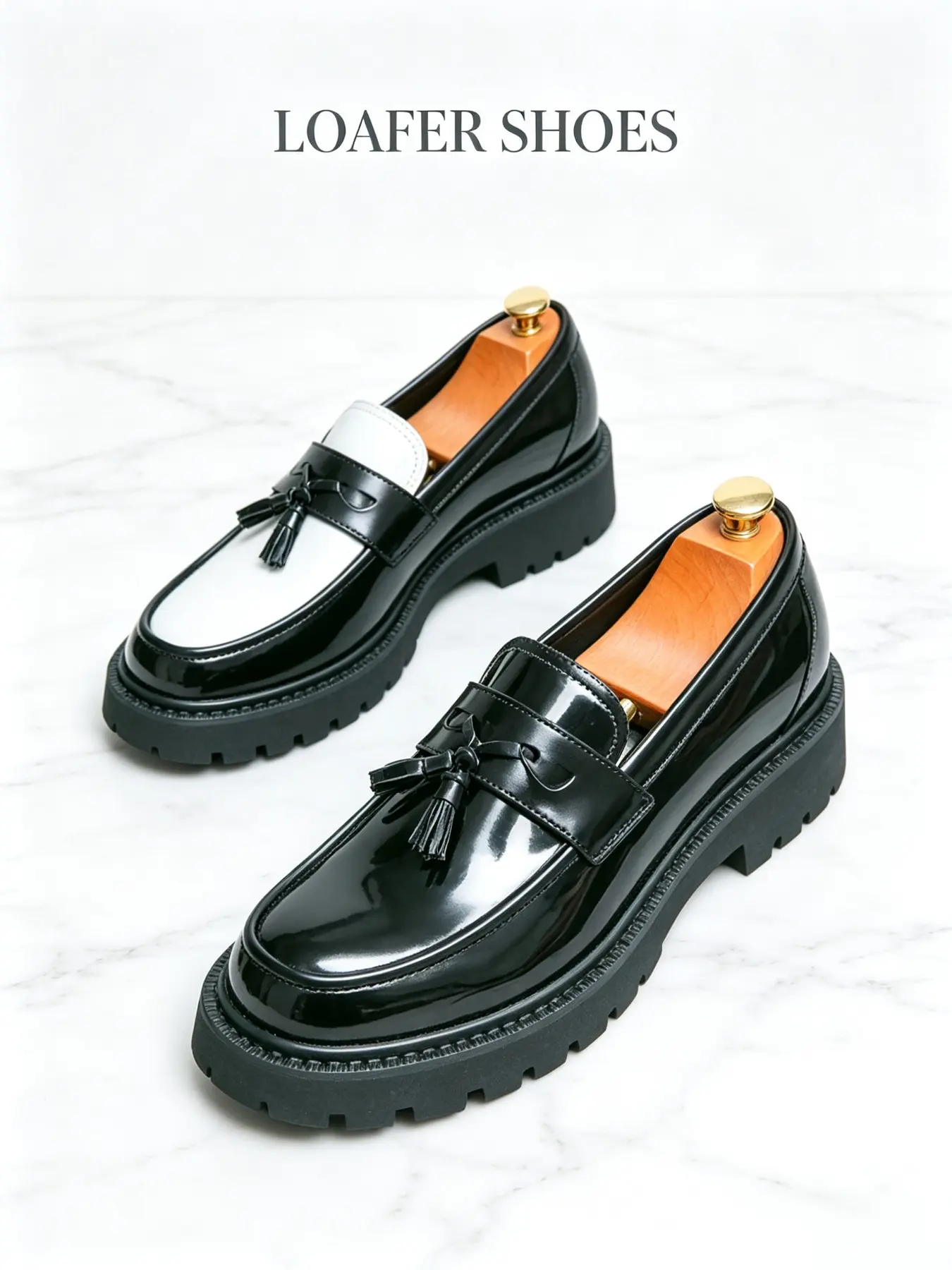 Men's Oxford Shoes, Casual Comfortable Men's Shoes, High-End Tassel Thick Sole, Business Wedding Luxury Slip-On Shoes, Formal Oxford Shoes