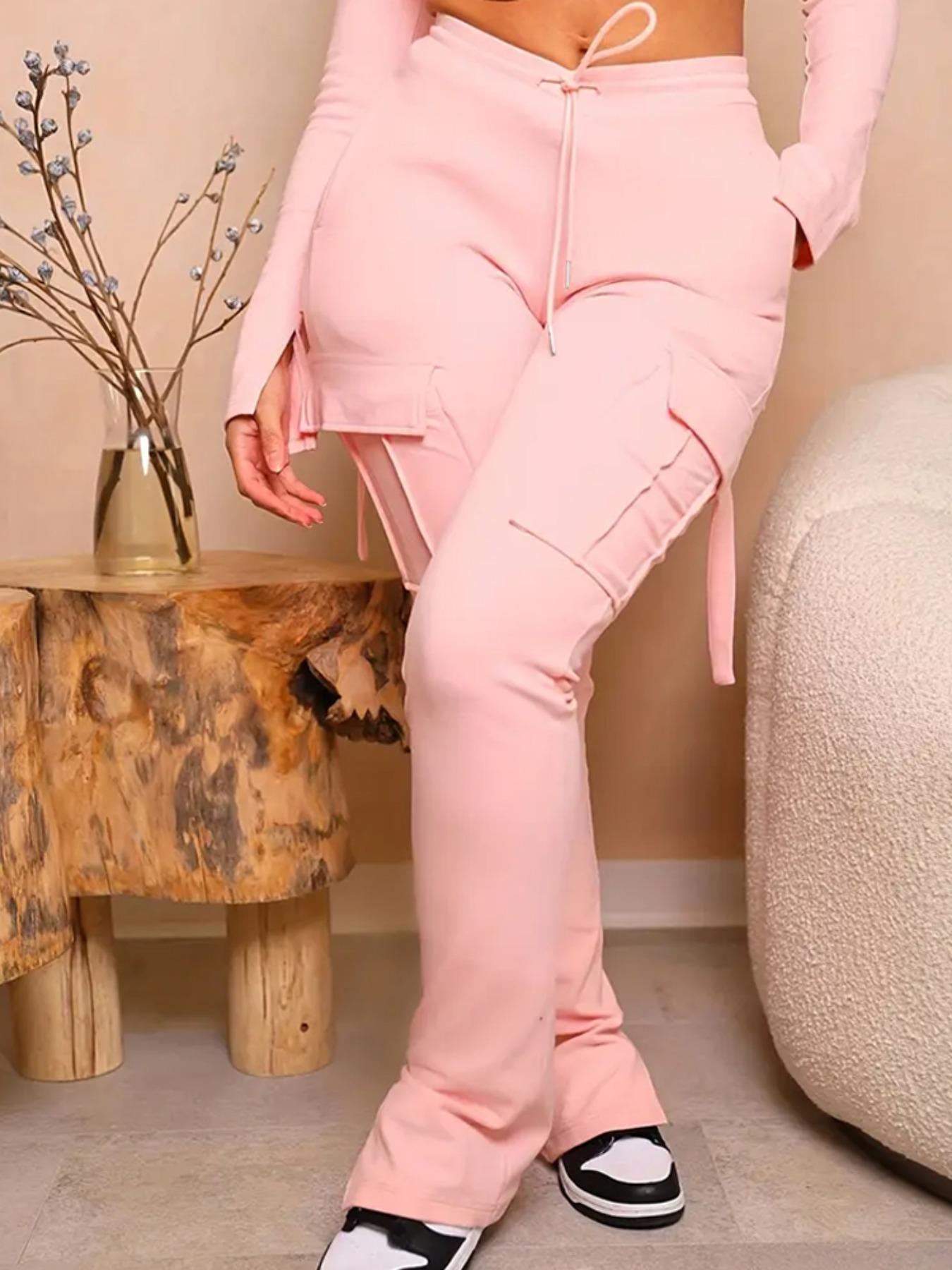 Women's Plain Pocket   Jogger Pants, Casual Comfy Sweatpants for Daily Wear, Ladies Bottoms for All Seasons