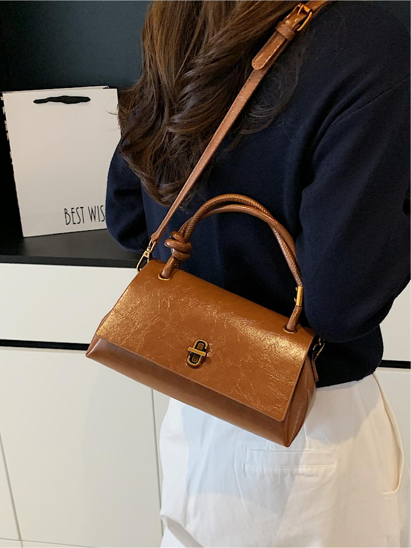 Simple Versatile Small Satchel Bag, Casual Flip Cover Clutch for Shopping & Commuting, Stylish Crossbody Shoulder Bag, Crossbody Clutch Purse