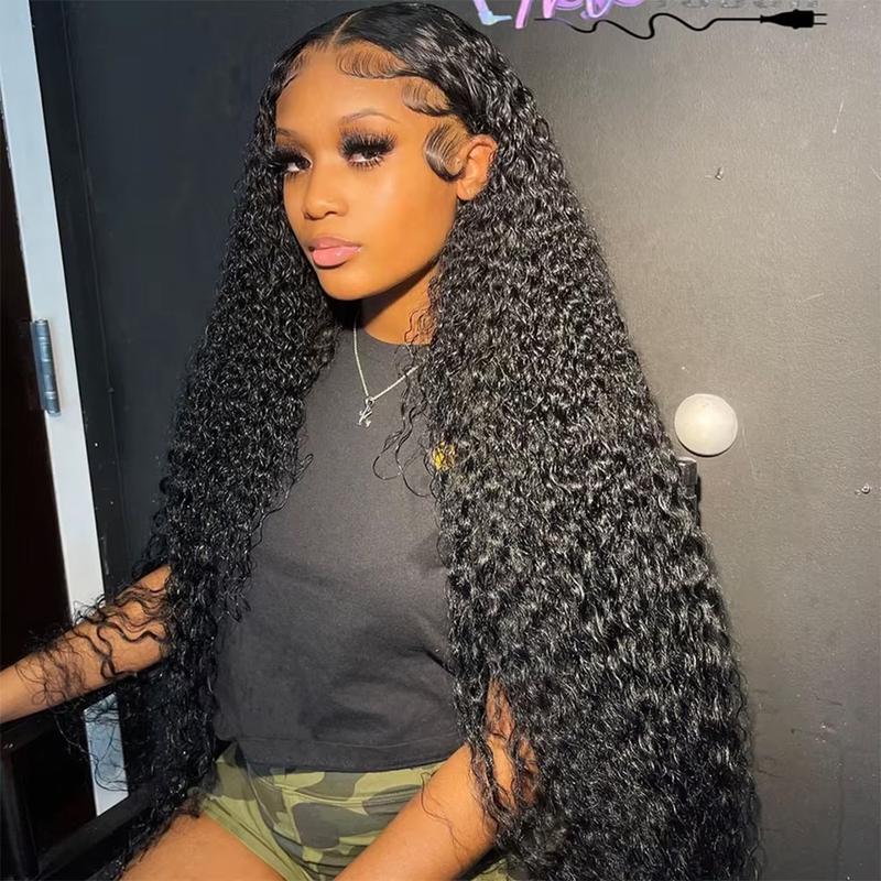 30 34 Inch Deep Wave 13x6 HD Lace Frontal Wig Human Hair PrePlucked Brazilian Remy Hair Transparent Lace Front Wigs Deep Curly Human Hair Wigs For Women