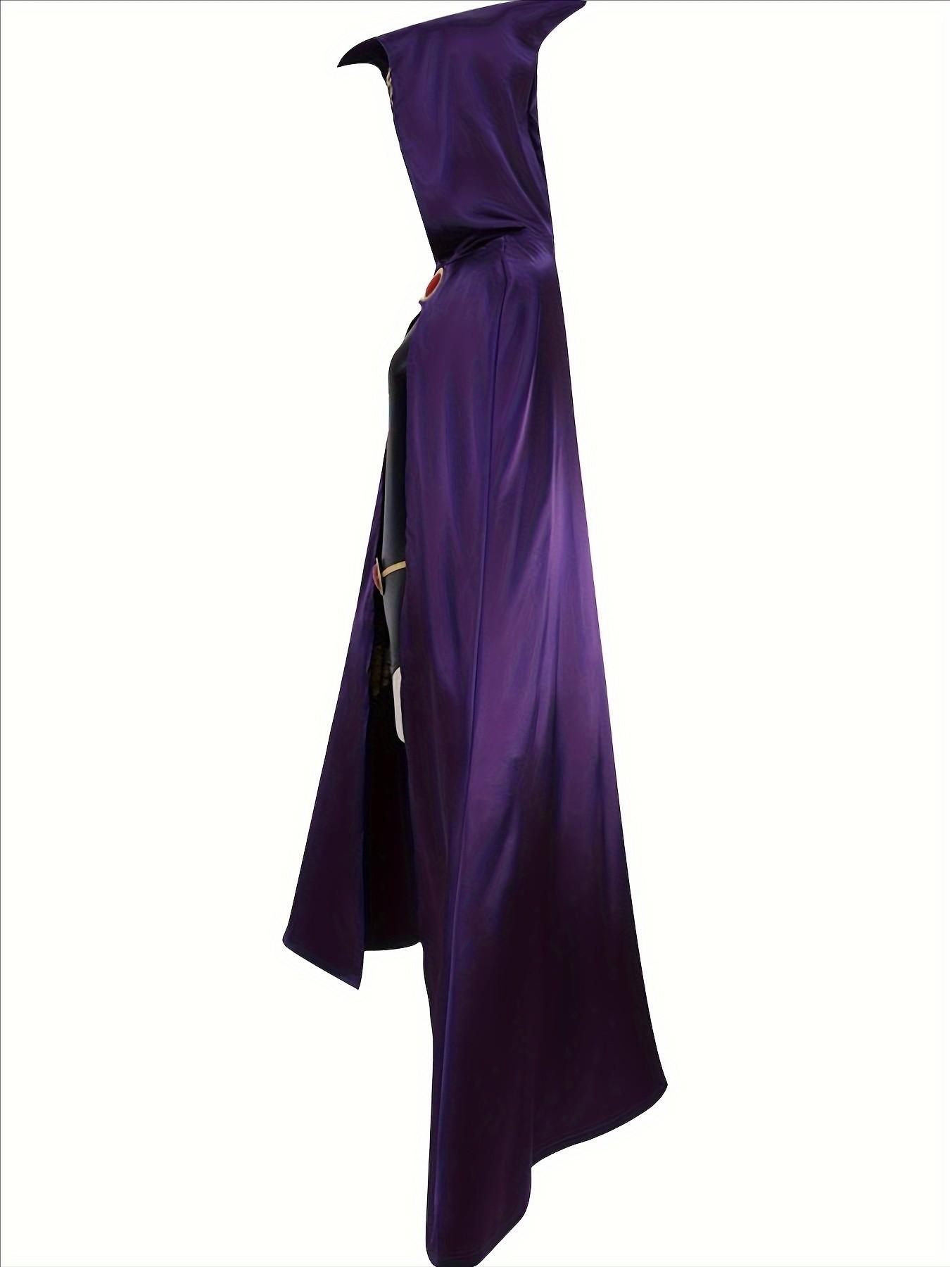 Comic Hero Cosplay Costume, Raven Teen Titan Halloween Performance, Loose-Fitting Jumpsuit, All Seasons Party Wear