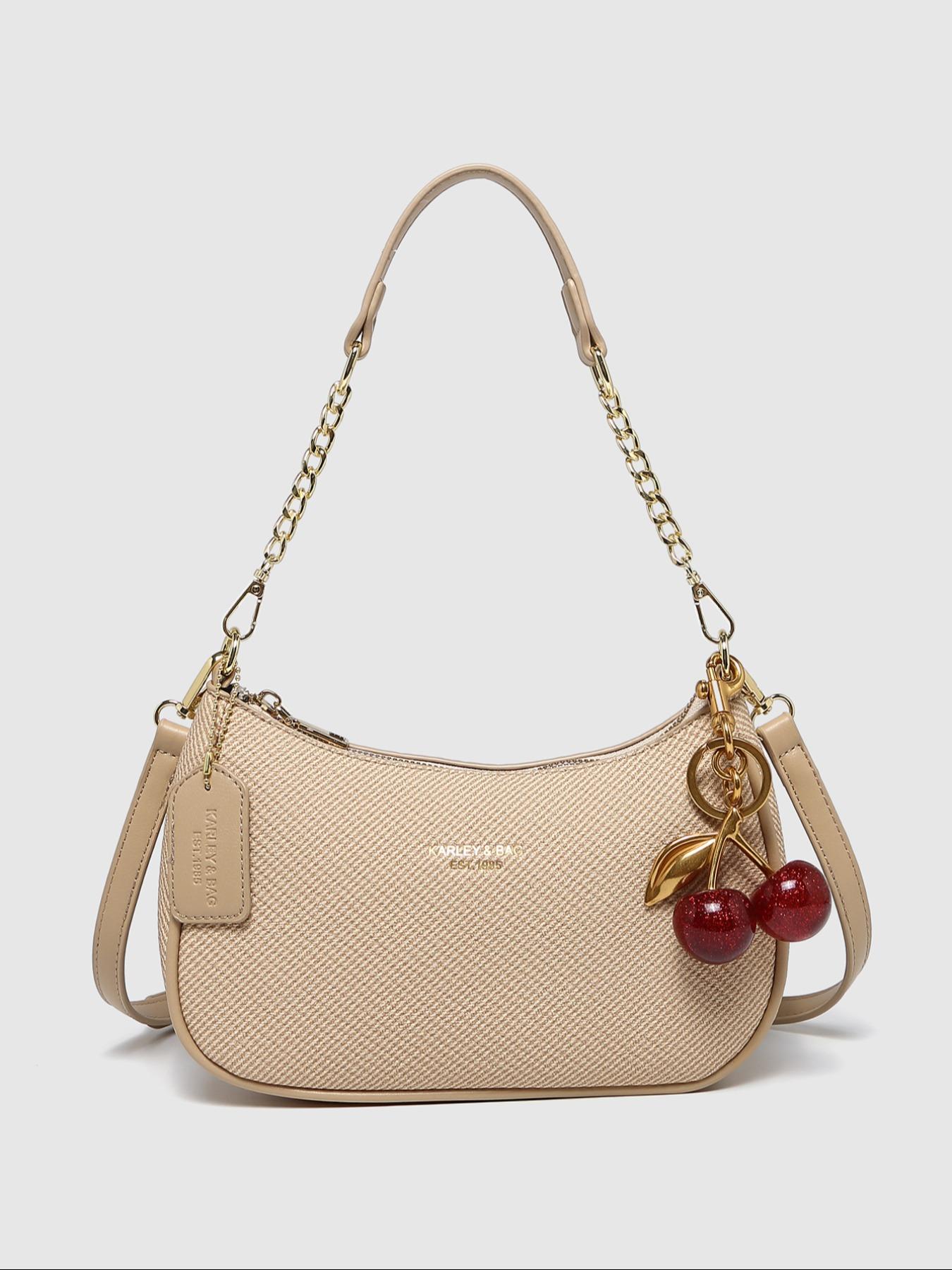 Women's Solid Color PU Leather Classic Shoulder Bag, Adjustable Strap Office Crossbody Bag, Fashionable Durable Design for Daily Use, Pu Tote Satchel
