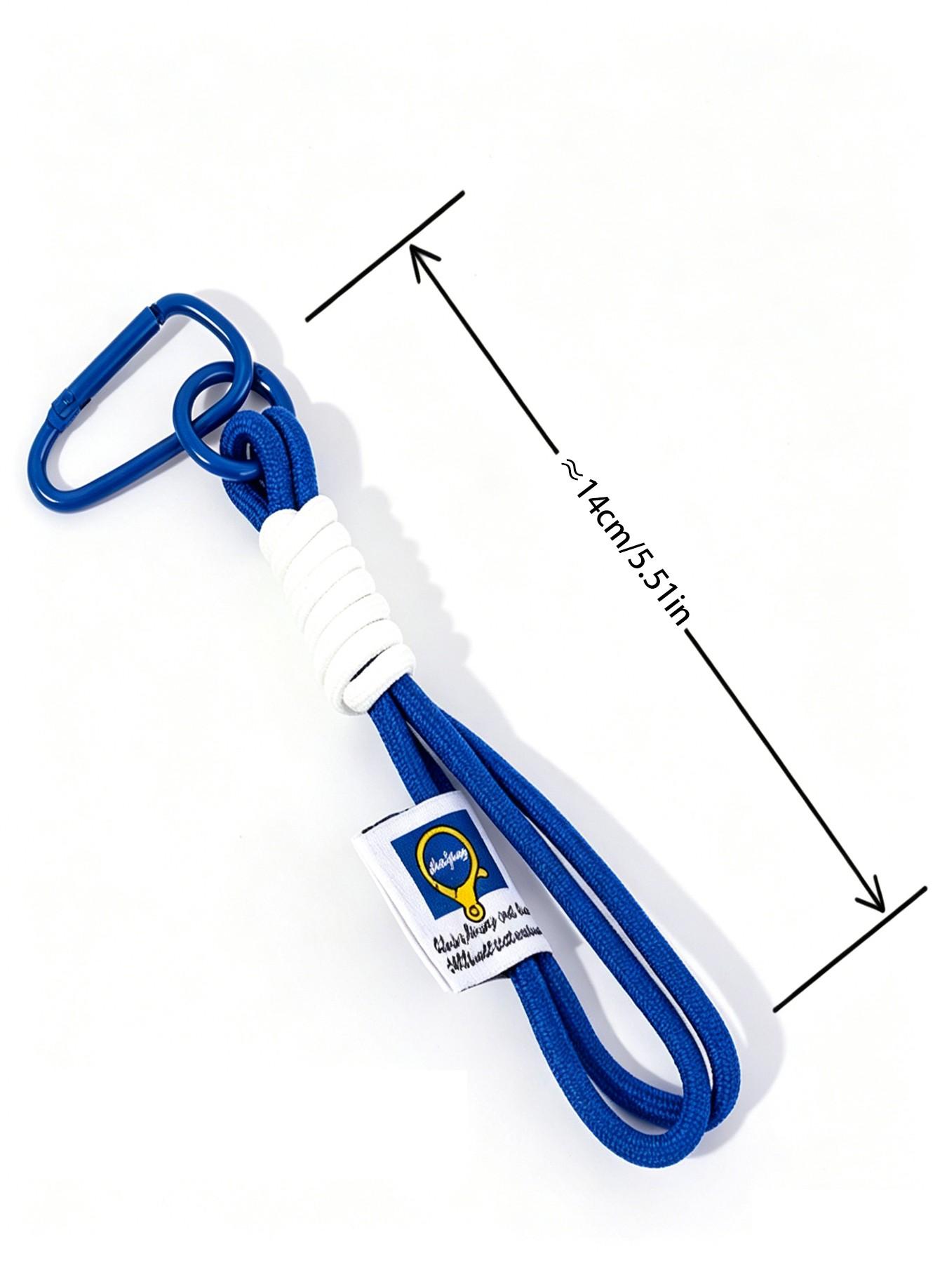 Handmade Multicolor Keychain, Backpack Decoration, Anti-Loss Keychain, Phone Accessory, Polyester Short Strap Pendant, Phone Case Keychain