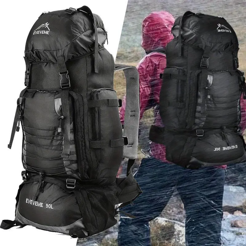 Durable 90L Hiking Backpack, Outdoor Backpack with Integrated Hydration Pack, Hands-Free Hydration for Long Hauls, Eliminates Camping Gear Organization Hassles, Hiking Backpacks, Hydration Pack Backpacks