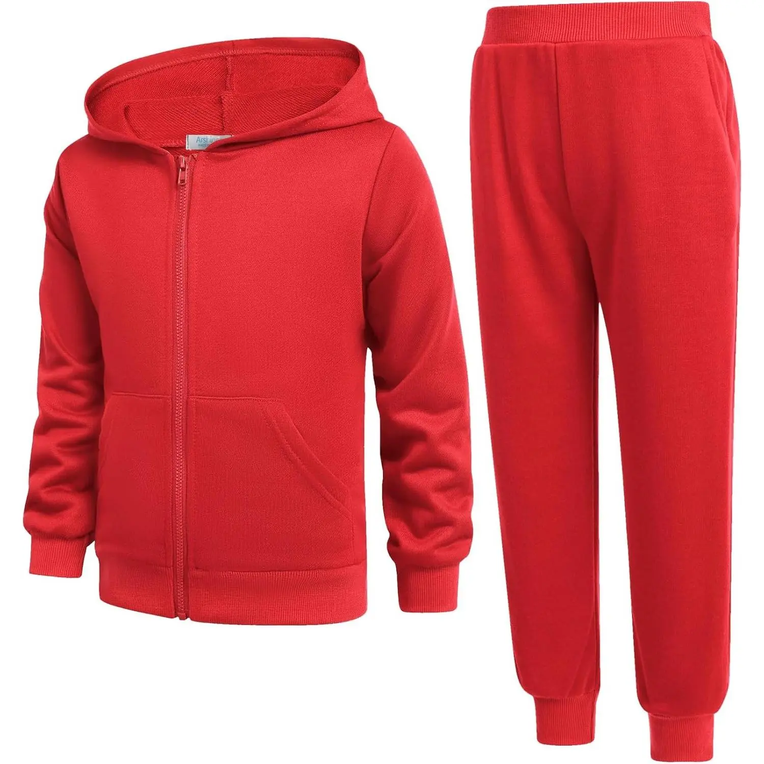 Boys' 2 Piece Athletic Tracksuit Jogging Sets Outfit Sweatsuit Zip Up Hoodie and Active Pants for Kids 5-14 Years