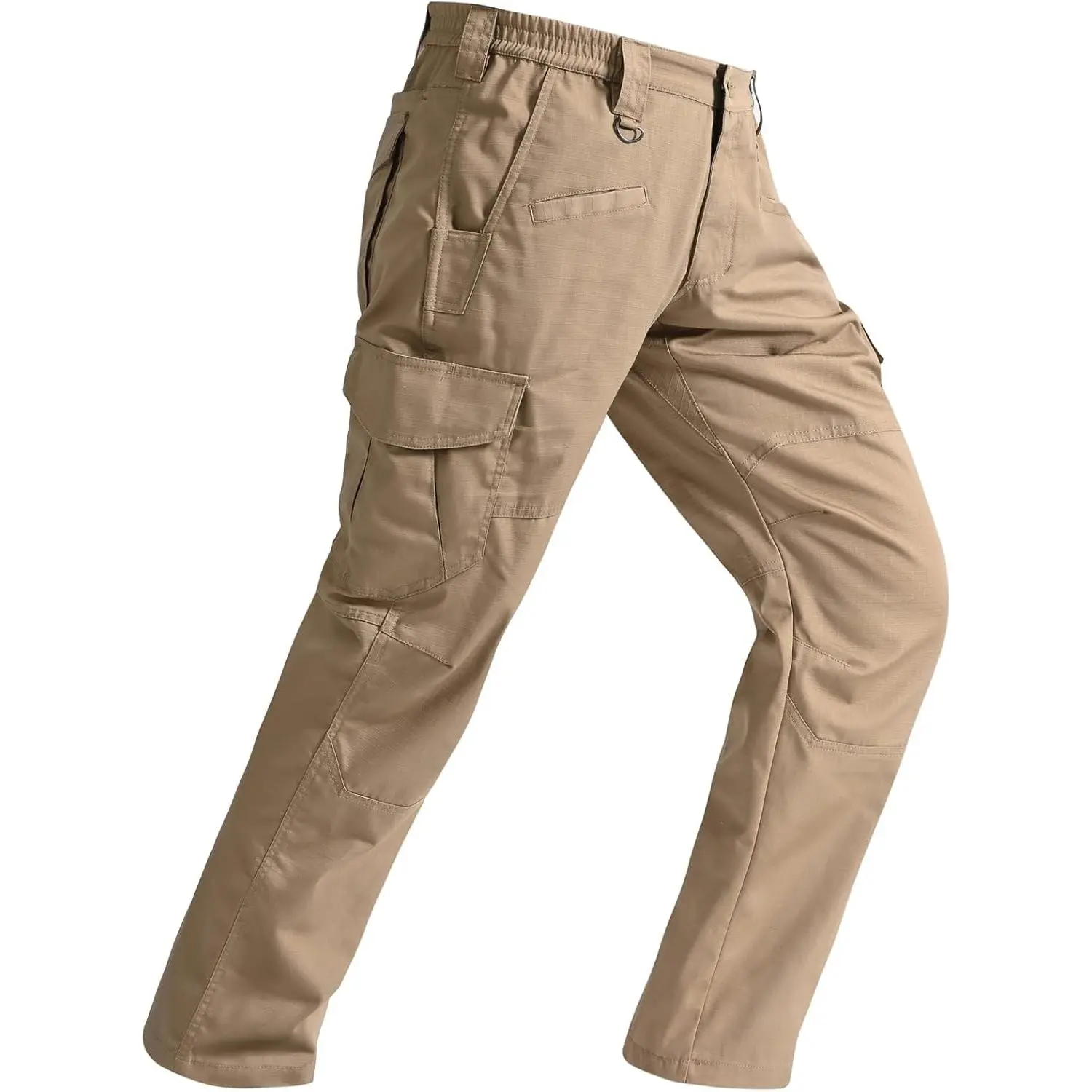 Mens Tactical Pants Ripstop Cargo Work Pants with 9 Pockets Water Resistant Breathable Hiking Construction Pants