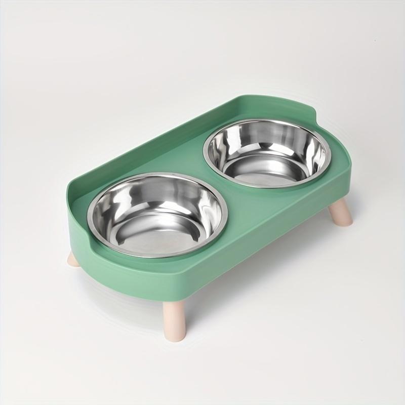 Anti-Tip Dual Bowl Cat Food Bowl, Large Capacity High Design, Universal for Cats and Dogs, Separated Feeding Water Bowls, Pet Essential