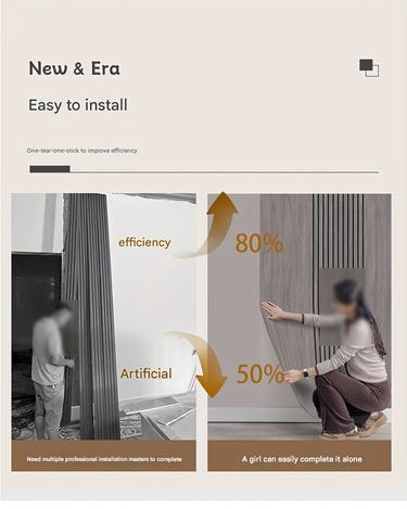 Peel and Stick 3D Wood Grid Wall Panel Thick Waterproof Vinyl Sound Insulation Retro Wallpaper for Home Living Bedroom Decor