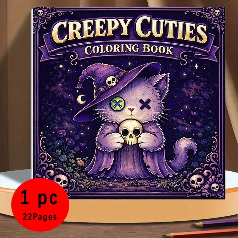 Creepy Cuties Coloring Book, Spooky Kawaii Goth Cute Dark Fantasy ...