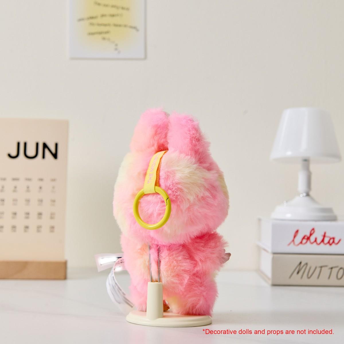 6-Piece Plush Pendant Display Set with Adhesive & Adjustable Stand, Designed for Labubu/Skullpanda/Dimoo/Molly Dolls - Ideal Display Kit for Fashion Enthusiasts, Reusable