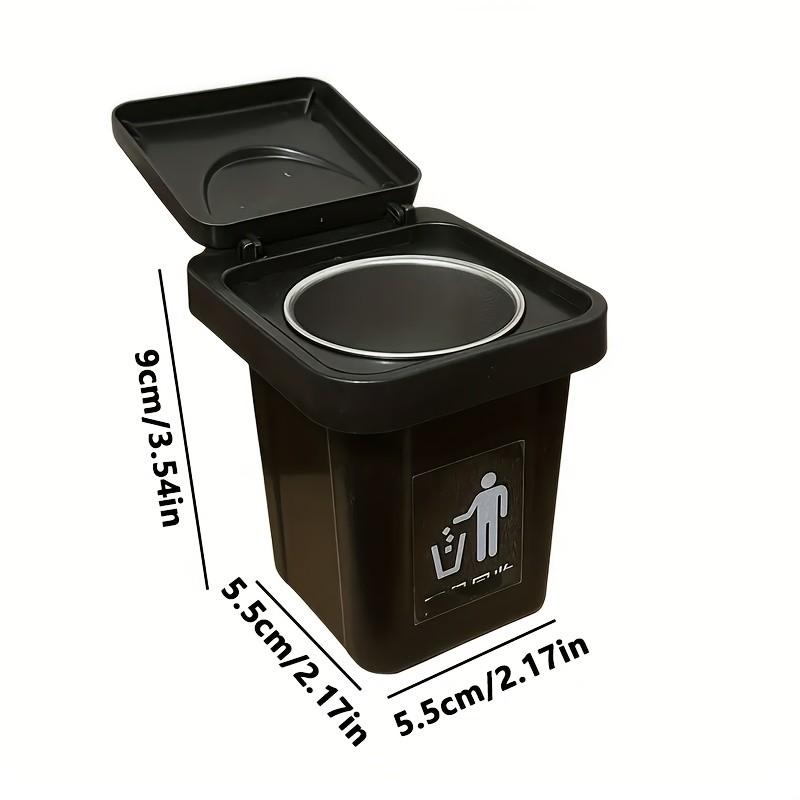 Creative Wall-Mounted Ashtray Trash Can with Lid, Desktop Mini Ashtray, Decorative Desk Accessory, No Drilling Design, Ideal for Living Room, Bedroom, Bathroom, Car