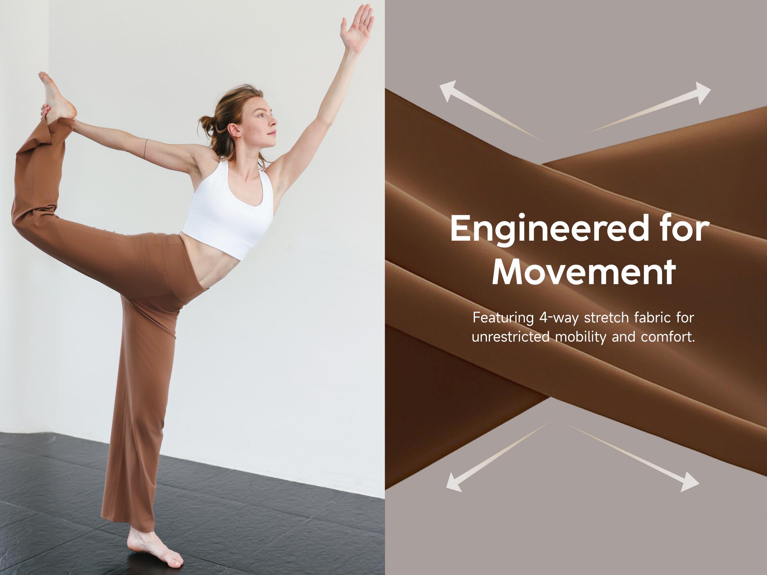 ESOFT Womens Wide Leg Yoga Pants High-Waisted Business Casual Pants with Pockets Comfortable Athletic Sweatpants SpringStatements