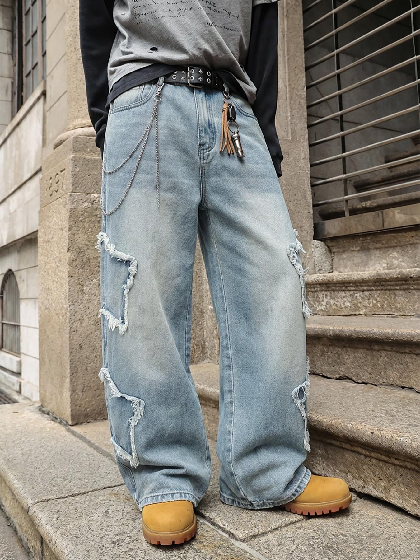 Four-Season Washed Vintage Loose Straight Leg Jeans, Y2K Street Style Denim Jeans, Perfect Gift for Husband and Boyfriend