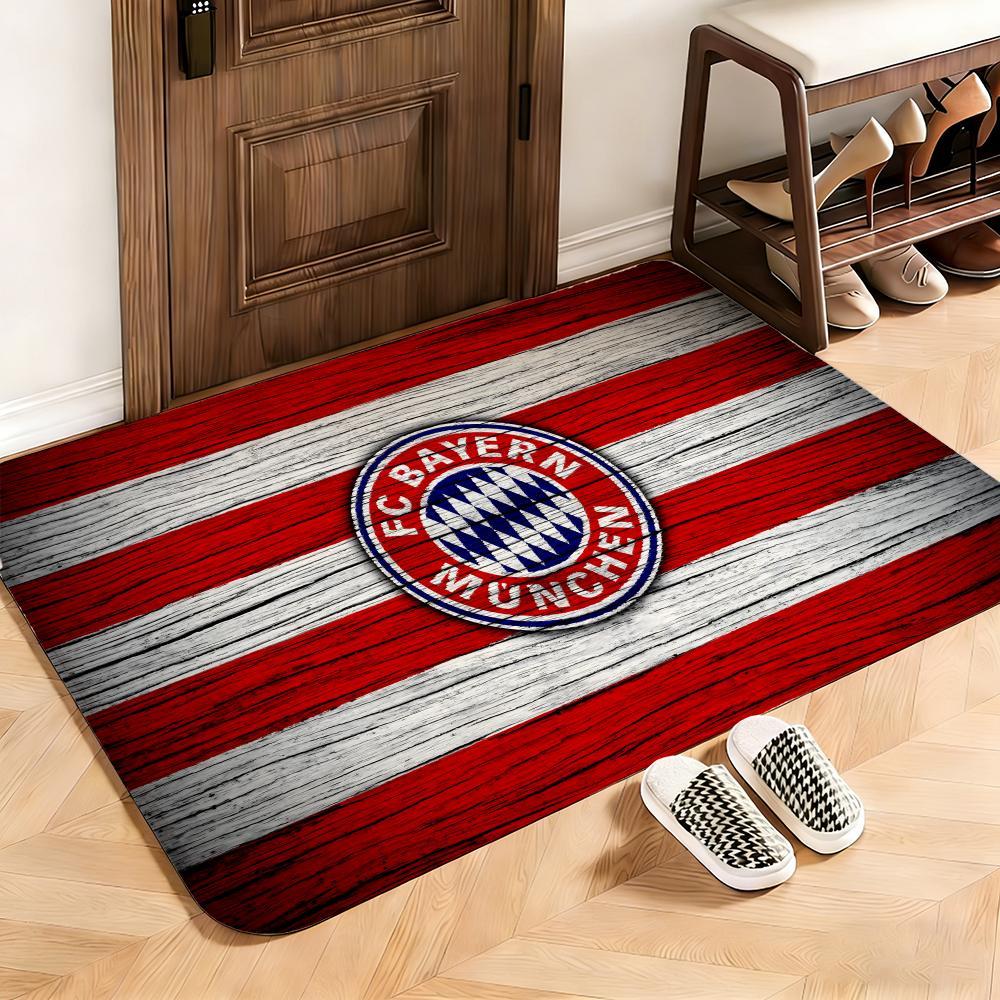 Sports FC Bayern Muenchen Floor Mat This soft flannel mat provides a cozy Soft flannel mat with quick water absorption, non-slip and durable. Easy to clean, ideal for bathroom and entryway use.