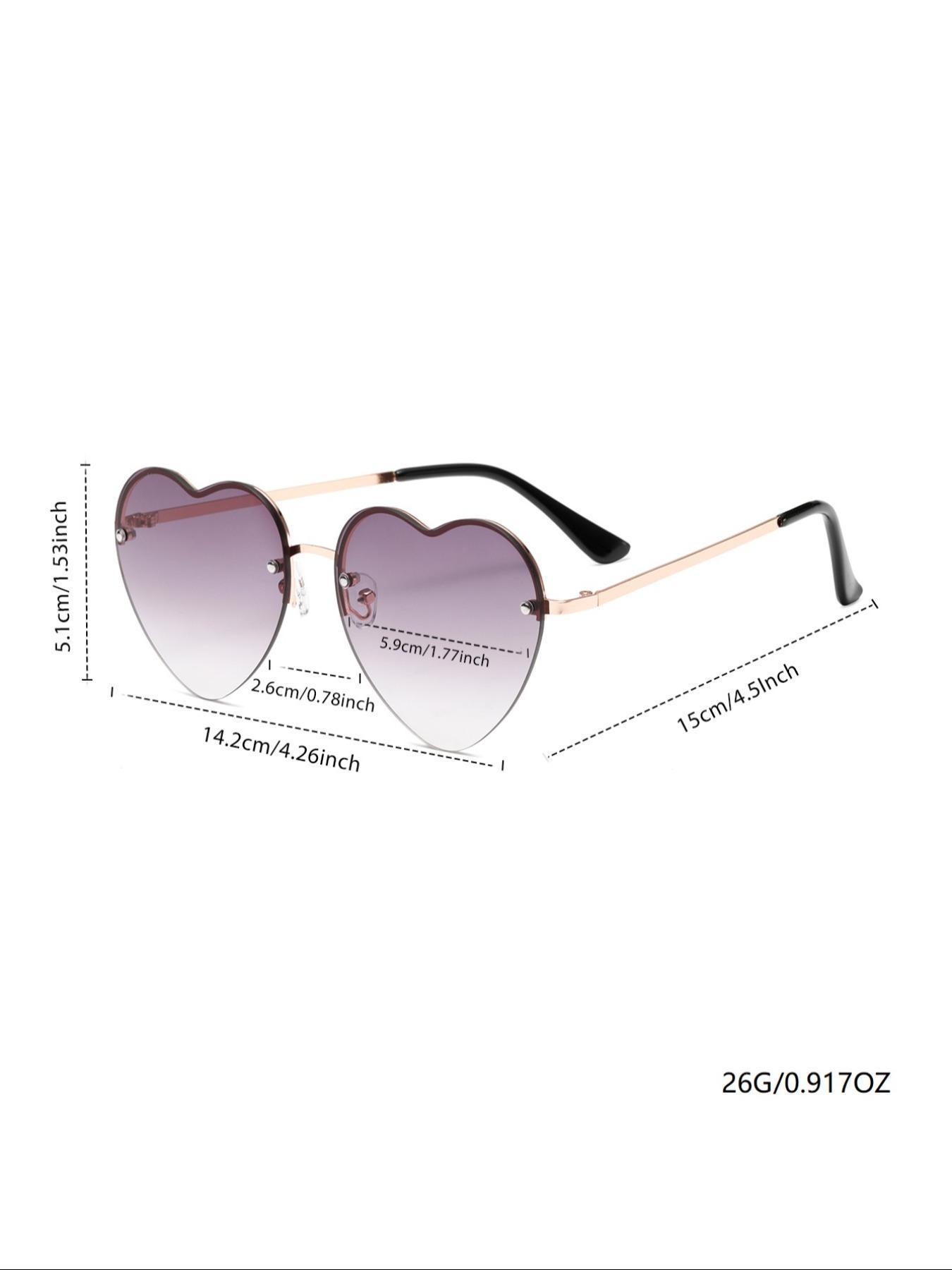 XUH 3-Pack Women's Heart Shaped Sunglasses, Lightweight TR90 Nylon Frames, One Size Universal Fit Casual Fashion Eyewear, Fun Trendy Shades for Music Festivals & Beach Vacations tiktokshopbacktoschool
