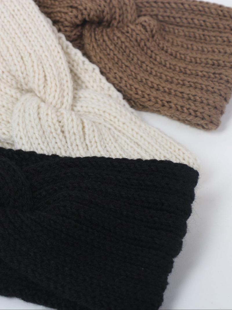 Women's Simple Style Plain Color Hair Band with Knot Design As Gift, Casual Trendy Elastic Hair Band for Women & Girls, Hair Accessories for Daily Use, Yoga, Dance, Chic Headbands, Knotted Headband